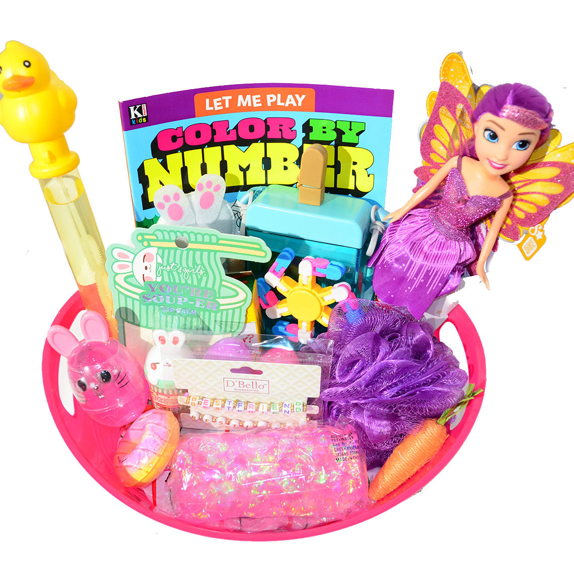 Personalized Pre-filled Easter basket for Girls/Girls Toy Filled Gift Basket