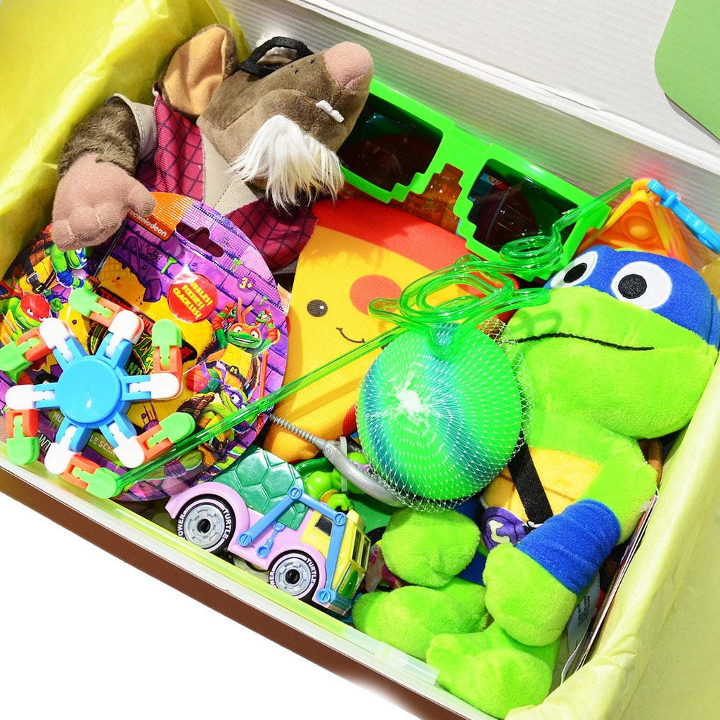 Personalized Pre-Filled TMNT Themed Gift box * Unique Birthday Gift for kids * surprise box • Toys, Activities gift- Thinking of you gift