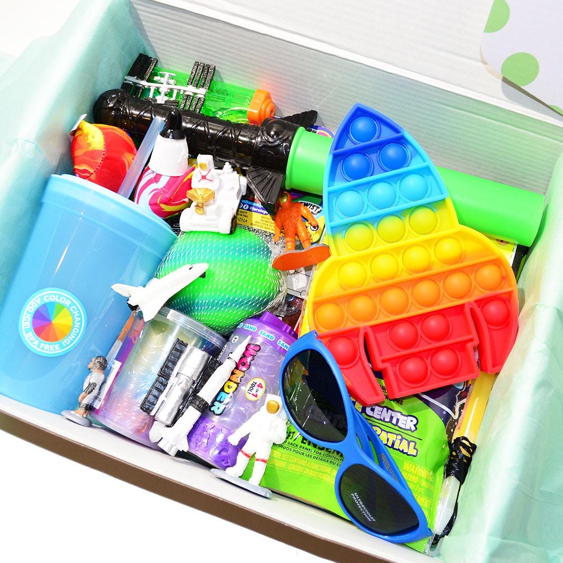 Personalized Pre-Filled Space Themed Gift box * Unique Birthday Gift for kids * surprise box • Toys, Activities gift- Thinking of you gift