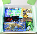 Personalized Pre-Filled Dinosaur Themed Gift box * Unique Birthday Gift for kids * surprise box • Toys, Activities gift- Thinking of you gift