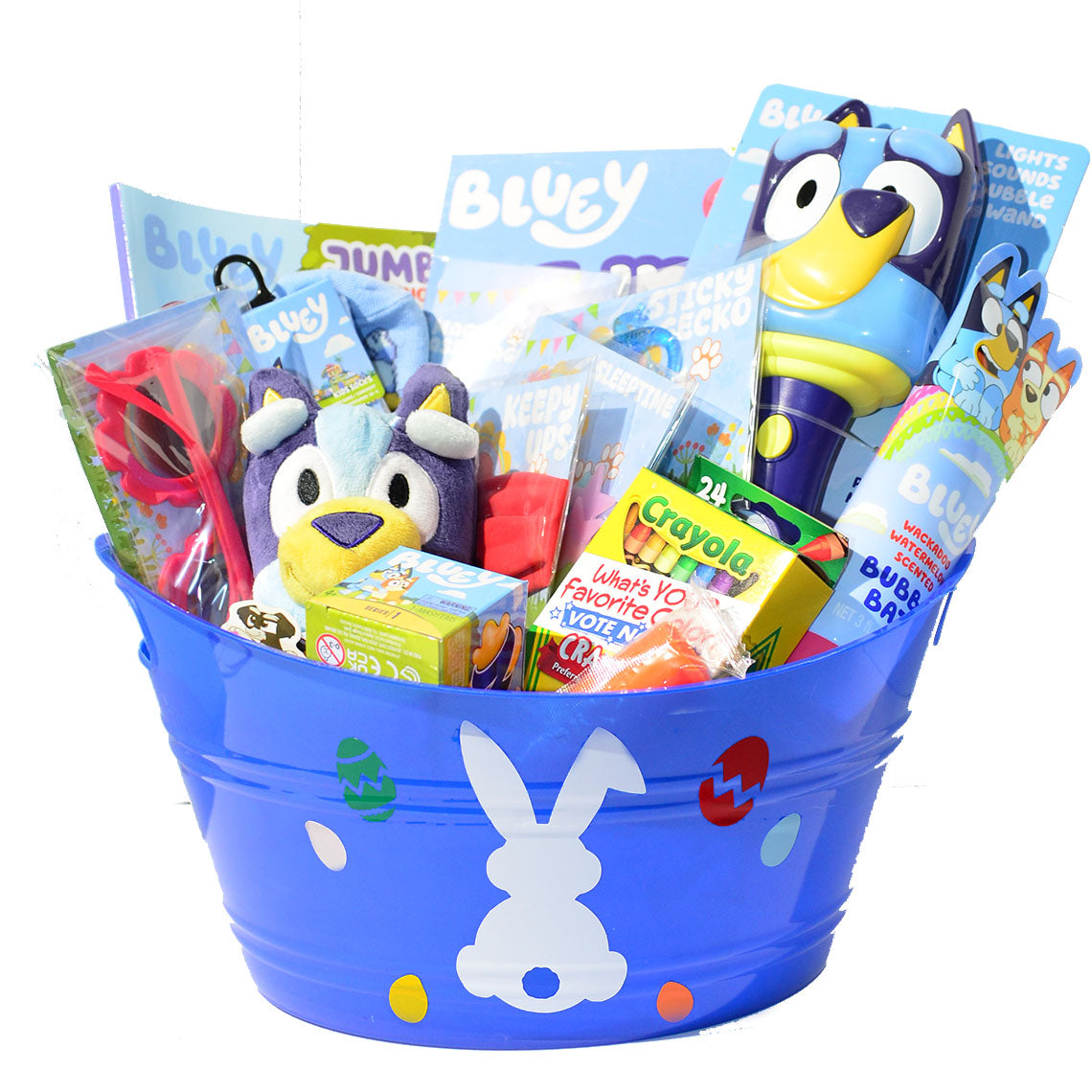 Personalized Pre-filled Easter basket for Kids/Toy Filled Gift Basket-Bluey-Kids Toys