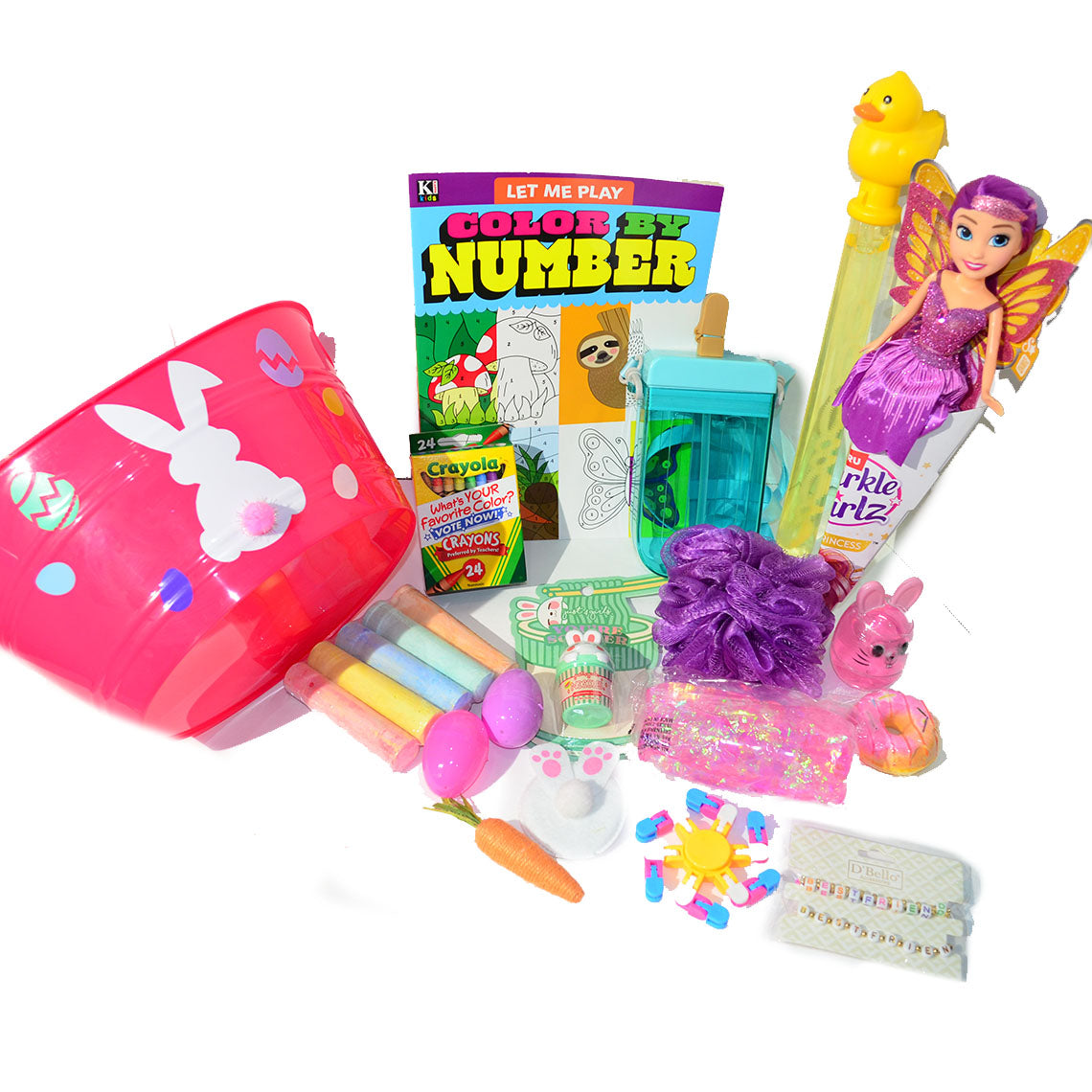 Personalized Pre-filled Easter basket for Girls/Girls Toy Filled Gift Basket