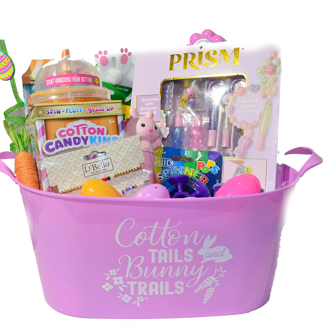 Personalized Pre-filled Easter basket for Girls/Toy Filled Gift Basket