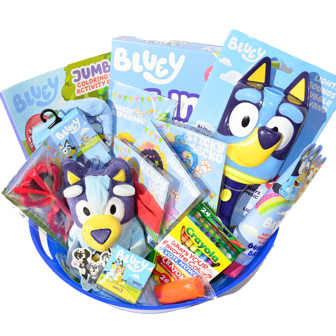 Personalized Pre-filled Easter basket for Kids/Toy Filled Gift Basket-Bluey-Kids Toys