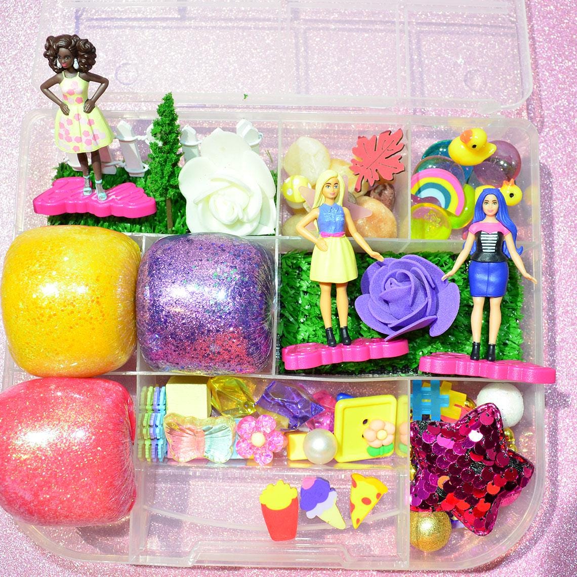 Homemade Barbie Sensory Playdough Kit, Sensory Bin, Montessori, Busy Box