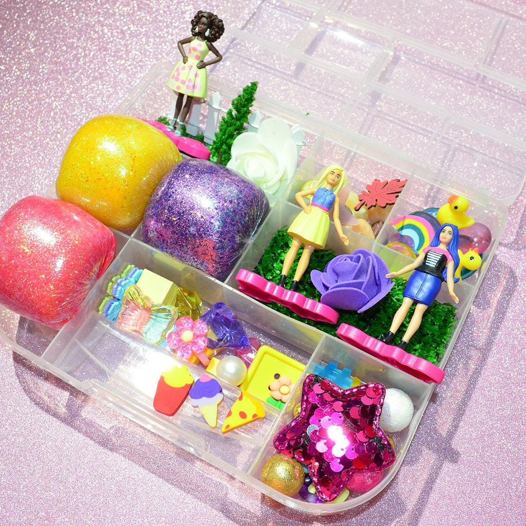 Homemade Barbie Sensory Playdough Kit, Sensory Bin, Montessori, Busy Box