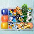 Homemade Bluey Themed Sensory Playdough Kit, Sensory Bin, Montessori, Busy Box