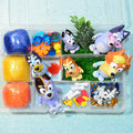 Homemade Bluey Themed Sensory Playdough Kit, Sensory Bin, Montessori, Busy Box