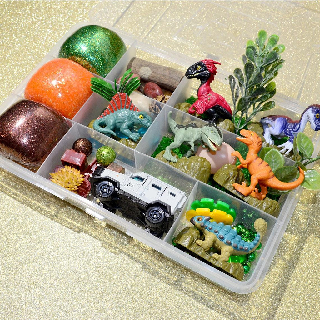 Jurassic Dinosaurs Homemade Playdough Sensory Kit