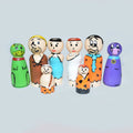 Flintstones Peg Dolls' Hand painted Wooden Peg Doll Toys - Dollhouse Peg Dolls, Loose Parts Play, Montessori Toys