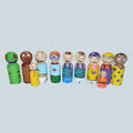 The Rugrats Peg Dolls' Hand painted Wooden Peg Doll Toys - Dollhouse Peg Dolls, Loose Parts Play, Montessori Toys