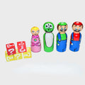 Mario Peg Dolls' Hand painted Wooden Peg Doll Toys - Dollhouse Peg Dolls, Loose Parts Play, Montessori Toys (Copy)