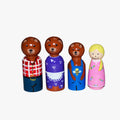 Goldilocks and the Three Bears Storybook Peg Dolls' Hand painted Wooden Peg Doll Toys - Dollhouse Peg Dolls, Loose Parts Play, Montessori Toys