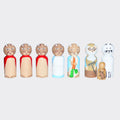 Peter Rabbit Storybook Peg Dolls' Hand painted Wooden Peg Doll Toys - Dollhouse Peg Dolls, Loose Parts Play, Montessori Toys