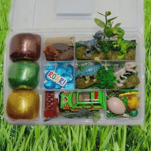 Jurassic Dinosaurs Homemade Playdough Sensory Kit