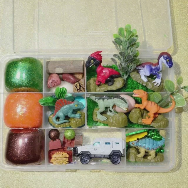 Jurassic Dinosaurs Homemade Playdough Sensory Kit