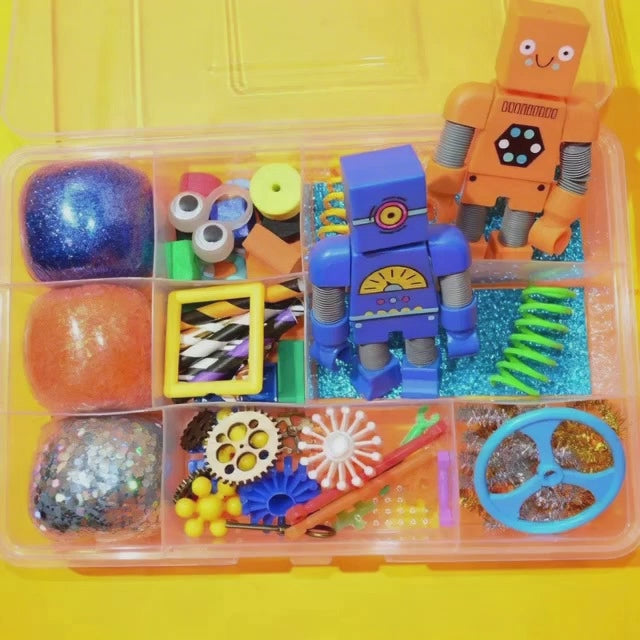 Build a Junk Drawer Robot Playdough Sensory Kit