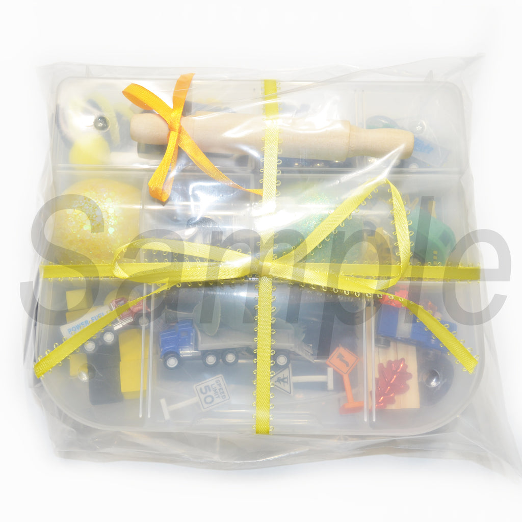 Themed Homemade Sensory Playdough Kit, Sensory Bin, Montessori, Busy Box, Sensory Kit